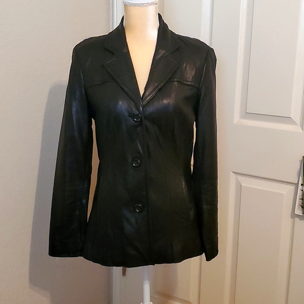 Buttery Leather Blazer Small